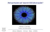 Helen Caines Yale University Alice Week - Erice– Dec. 2005 An overview of recent STAR results What have we learnt this past year?
