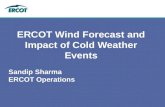 ERCOT Wind Forecast and Impact of Cold Weather Events Sandip Sharma ERCOT Operations.