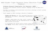 NASA Dryden Flight Research Center Education Flight Projects Airborne Research Experiences for Educators (AREE) - An end-to-end airborne science research.