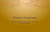 Project Proposals Professional Exploration Seminar Natalie Bett.