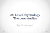 AS Level Psychology The core studies Cognitive Approach.