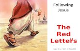 Following Jesus The Red Letters Gabe Orea. XICF. 22 Feb 2015. LI.