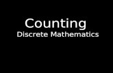 Counting Discrete Mathematics. Basic Counting Principles Counting problems are of the following kind: “How many different 8-letter passwords are there?”