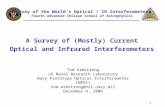1 Survey of the World’s Optical / IR Interferometers Fourth Advanced Chilean School of Astrophysics A Survey of (Mostly) Current Optical and Infrared Interferometers.