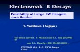 Electroweak B Decays T. Yoshikawa ( Nagoya ) Possibility of Large EW Penguin contribution FPCP2004 Oct. 4 – 9, EXCO, Daegu, Korea This talk is based on.