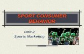 1 SPORT CONSUMER BEHAVIOR Unit 2 Sports Marketing.