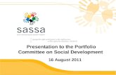 Presentation to the Portfolio Committee on Social Development 16 August 2011.
