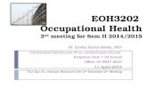 EOH3202 Occupational Health 2 nd meeting for Sem II 2014/2015 Dr. Emilia Zainal Abidin, PhD emiliazainal@gmail.comemiliazainal@gmail.com or za_emilia@upm.edu.myza_emilia@upm.edu.my.
