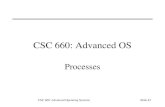 CSC 660: Advanced Operating SystemsSlide #1 CSC 660: Advanced OS Processes.