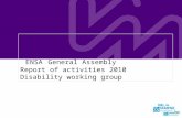 ENSA General Assembly Report of activities 2010 Disability working group.