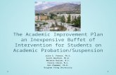 The Academic Improvement Plan an Inexpensive Buffet of Intervention for Students on Academic Probation/Suspension Julie E. Preece, Ph.D. Scott Hosford,