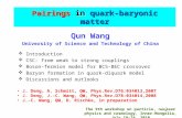 1 Pairings in quark-baryonic matter Qun Wang University of Science and Technology of China  Introduction  CSC: from weak to strong couplings  Boson-fermion.