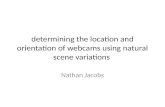 Determining the location and orientation of webcams using natural scene variations Nathan Jacobs.