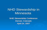 NHD Stewardship in Minnesota NHD Stewardship Conference Denver, Colorado April 24, 2007.