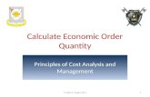 Calculate Economic Order Quantity © Dale R. Geiger 20111.