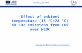 Brussels, 22 September 2009 – 101st MVEG 1 Effect of ambient temperature (15 °C÷28 °C) on CO2 emissions from LDV over NEDC Alessandro.Marotta@jrc.ec.europa.eu.