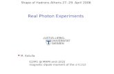 Shape of Hadrons Athens 27.-29. April 2006 Real Photon Experiments  M. Kotulla E2/M1 @ MAMI and LEGS magnetic dipole moment of the