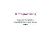 C Programming Separate Compilation Variable Lifetime and Scope make.