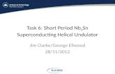 Task 6: Short Period Nb 3 Sn Superconducting Helical Undulator Jim Clarke/George Ellwood 28/11/2012.