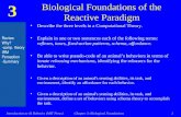 3 Introduction to AI Robotics (MIT Press)Chapter 3: Biological Foundations1 Biological Foundations of the Reactive Paradigm Review Why? -comp. theory IRM.