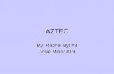AZTEC By: Rachel Byl #3 Josie Meier #19. Crops Maize, beans, squash, and tomatoes are some crops they grow. The ground has rich soil. There are canals.