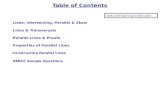 Table of Contents Click on the topic to go to that section Lines: Intersecting, Parallel & Skew Constructing Parallel Lines Lines & Transversals Parallel.