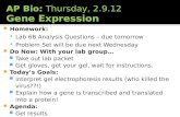 Homework:  Lab 6B Analysis Questions – due tomorrow  Problem Set will be due next Wednesday  Do Now: With your lab group…  Take out lab packet