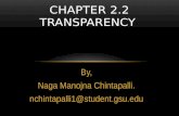 By, Naga Manojna Chintapalli. nchintapalli1@student.gsu.edu CHAPTER 2.2 TRANSPARENCY.
