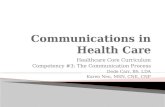 Healthcare Core Curriculum Competency #3: The Communication Process Dede Carr, BS, LDA Karen Neu, MSN, CNE, CNP.