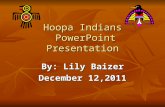 Hoopa Indians PowerPoint Presentation By: Lily Baizer December 12,2011.