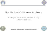 …leadership, professionalism, and technical know-how… The Air Force’s Women Problem Strategies to Increase Women in Flag Officer Positions.