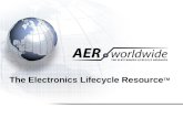 The Electronics Lifecycle Resource TM. AER Worldwide - What we do Brand Protection Environmental Recycling Value Recovery.