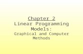 Chapter 2 Linear Programming Models: Graphical and Computer Methods.