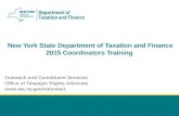 New York State Department of Taxation and Finance 2015 Coordinators Training Outreach and Constituent Services Office of Taxpayer Rights Advocate .