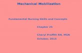 Mechanical Mobilization Fundamental Nursing Skills and Concepts Chapter 25 Cheryl Proffitt RN, MSN October, 2015.
