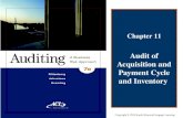 Chapter 11 Audit of Acquisition and Payment Cycle and Inventory Copyright © 2010 South-Western/Cengage Learning.