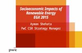 Ayman Shehata PwC CSR Strategy Manager  Socioeconomic Impacts of Renewable Energy EGX 2015.
