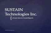 { SUSTAIN Technologies Inc. eCourt: Intro to Crystal Reports SUSTAIN Technologies Inc.
