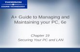 A+ Guide to Managing and Maintaining your PC, 6e Chapter 19 Securing Your PC and LAN.