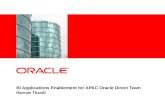BI Applications Enablement for APAC Oracle Direct Team Harnam Thandi.