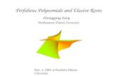 Perfidious Polynomials and Elusive Roots Zhonggang Zeng Northeastern Illinois University Nov. 2, 2001 at Northern Illinois University.