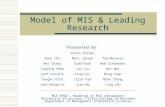 Model of MIS & Leading Research MIS 696A — Readings in MIS (Nunamaker) University of Arizona — Eller College of Business Department of Management Information.