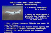 SOFIA--The Next Generation Airborne Observatory 2.5-meter (100-inch) telescope in a Boeing 747SP Based at NASA-Dryden’s Aircraft Ops Facility in Palmdale,