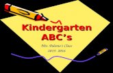 Kindergarten ABC’s Mrs. Palomo’s Class 2015- 2016.