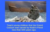 Teach young children that the Grand Canyon was carved by Noah’s Flood less than 500 years ago.