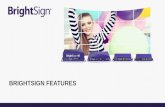 BRIGHTSIGN FEATURES. Sophisticated capabilities. Infinite possibilities. BrightSign 4K includes all features of the XD & HD lines. BrightSign XD includes.