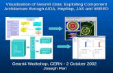 Visualization of Geant4 Data: Exploiting Component Architecture through AIDA, HepRep, JAS and WIRED Geant4 Workshop, CERN - 2 October 2002 Joseph Perl.