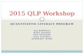 QUANTITATIVE LITERACY PROGRAM RAJ BOPPANA MARY DIXSON KIM MASSARO GAIL PIZZOLA KIMBERLY WARD 2015 QLP Workshop.
