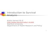 1 Introduction to Survival Analysis Kristin Sainani Ph.D. kcobb Stanford University Department of Health Research and Policy kcobb.