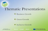 Thematic Presentations Business Growth Green Growth Inclusive Growth.